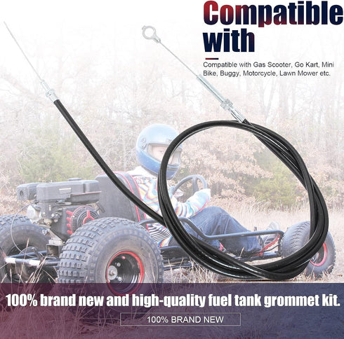 Enhanced 71"inch Throttle Cable 63"inch Long Casing Wire Compatible with Manco ASW 8252-1390 Go Kart Cart Mini Bike Buggy Gokart Scooter Lawn Mowe...