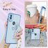 Likiyami (3in1 for Motorola Moto G Pure 2021 Case Heart Women Girls Girly Cute Luxury Pretty with Stand Phone Cases Blue and Gold Love Hearts Aest...