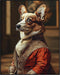 Posterizer 1 pcs-whimsical royal portrait of corgi dog in clothes 3-Art for Animal Lovers-Comedy Art-Decorations for Bedroom, Office, Living Room ...