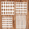 4PCS Harlequin Stencils 4 Sizes Square Diamond Shape Templates Reusable Diamond Harlequin Stencil for Painting on Wood Wall Decor...