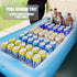 Novelty Place Inflatable Ice Serving Buffet Bar with Drain Plug - Blue Salad Food Tray and Drinks Cooler for Party Picnic & Camping (Pack of 1)...