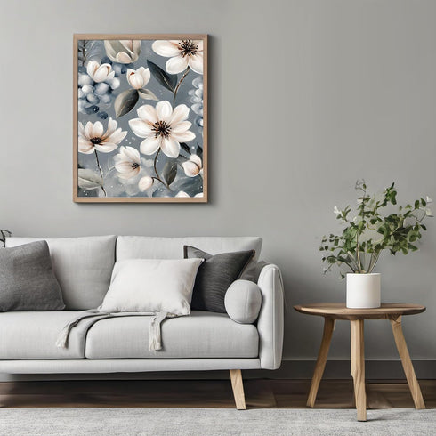 Posterizer 1 pcs-dainty flowers in nature -oil painting style-13-Floral & Botanical Art-Landscape & Nature Art-Living Room Bedroom Decor- unframed...