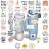 200PCS Inspirational Stickers for Stanley Cup - Waterproof Vinyl Aesthetic Stickers for Water Bottle Laptop Tumbler Phone Case Scrapbooking Skateb...
