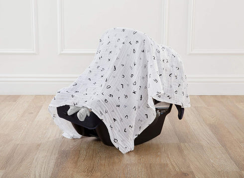 American Baby Company 100% Cotton Muslin Swaddle Blanket, Soft, Breathable & Lightweight, Gray Stars/Moon, 47" x 47" for Boys and Girls, Perfect f...