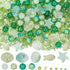 SUNNYCLUE 1 Box 3100+Pcs Ocean Theme Beads Kit Starfish Shell Bead Fish Glass Beads Green Glass Ocean Beads Sea Animals Beads Glass Loose Spacer B...