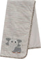 Baby Blanket | Unisex | Super Soft | with Elephant Embroidery on Blanket, Part of Jungle Animal Safari Nursery Collection Gray/Multicoloured, 30x4...