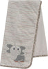 Baby Blanket | Unisex | Super Soft | with Elephant Embroidery on Blanket, Part of Jungle Animal Safari Nursery Collection Gray/Multicoloured, 30x4...