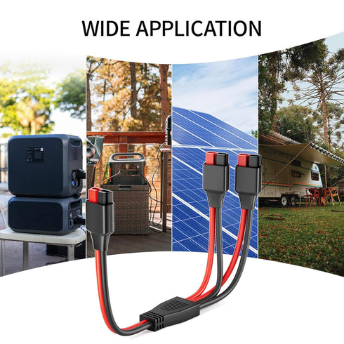 Anderson Y Splitter Cable,10AWG Solar Charging Splitter Cable Solar Panel Extension Cable for Solar Generator Power Station(1FT)...