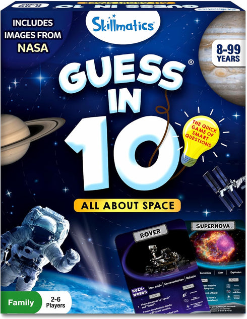 Skillmatics Collectible Card Game - Guess in 10 NASA Space, Perfect for Boys, Girls, Kids & Families Who Love Educational Toys, Gifts for Ages 8, ...