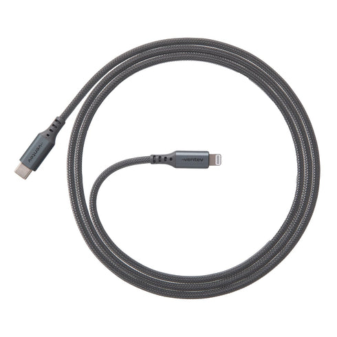 Ventev - ChargeSync Alloy USB C to Apple Lightning Cable 4ft | Fast Charging & High-Speed Data Transfer | Durable Construction | Compatible with i...