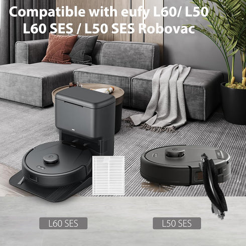 L60 Replacement Parts Compatible with Eufy L50, L60 Series Robotic Vacuums, Accessories Kit 6 Side Brushes, 4 Filters, 1 Roller Brush...