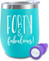 40th Birthday Tumbler - 40th Birthday Gifts for Women – 40 and Fabulous Wine Glass - Forty and Fabulous Tumbler, Cup, Mug, Drinkware - Fun, Fierce...