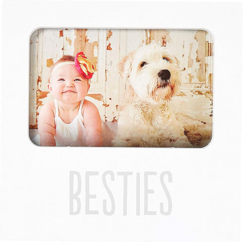 Kate & Milo Besties Keepsake Photo Frame, Best Friends Keepsake Baby and Pet Frame, Gender-Neutral Nursery Décor, Baby Accessory for New and Expec...