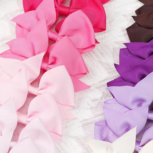 CÉLLOT 40pcs 3.5 inch Hair Bows for Girls Grosgrain Ribbon Toddler Hair Bows Alligator Clips for Baby Girls Kids Teens Back to School Hair Accesso...