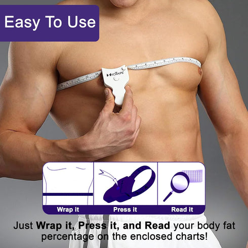 MyoTape Body Measure Tape - Arms Chest Thigh or Waist Measuring Tape for Personal Trainer or Home Fitness Goals...