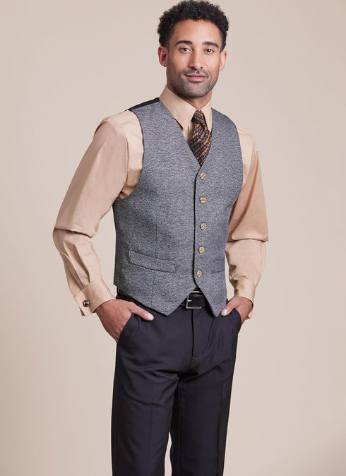 McCall's Men's Lined Vest, Bow Tie, Tie, and Shirts Sewing Pattern Kit, Design Code M8415, Sizes S-M-L...