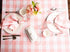 DII Buffalo Check Collection, Classic Farmhouse Tablecloth, Tablecloth, 52x52, Pink & White...