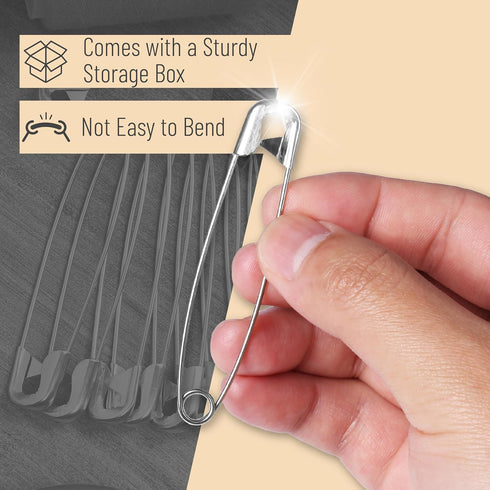 Mr. Pen- Safety Pins, 3 Inch, 50 Pack, Oversize Safety Pin, Large Safety Pins for Clothes, Oversized Safety Pins for Clothes, Large Safety Pins He...