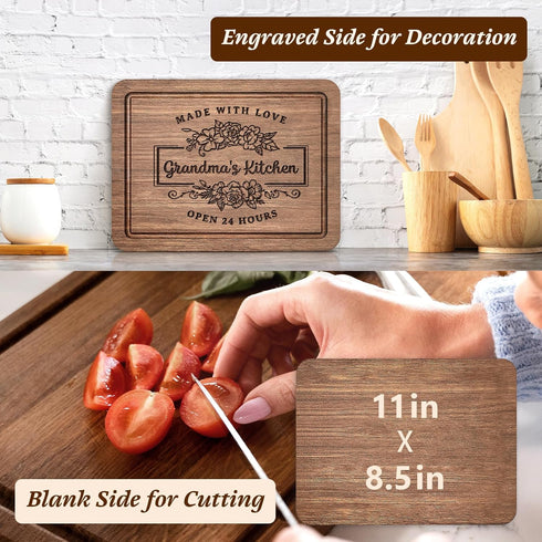 Grandma Gifts, Grandma Birthday Gifts - Grandma's Kitchen Cutting Board, Thoughtful Gifts for Grandma from Grandkids, Best Grandma Gift Ideas for ...