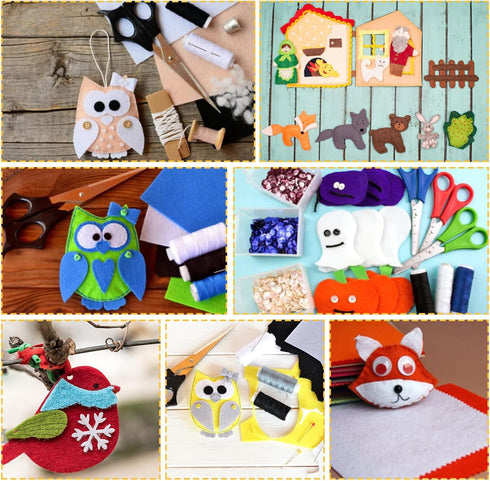 60PCS Felt Sheets Fabric, 4" X 4" Soft Felt Fabric for Crafts Halloween Christmas Fabric Fall Felt Squares for DIY and Sewing Projects (White)...