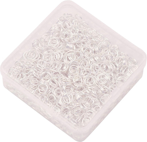 YAKA 1200pcs 8mm Silver Plated Iron Open Jump Rings Connectors Bulk for DIY Craft Earring Necklace Bracelet Pendant Choker Jewelry Making Findings...