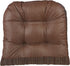 Klear Vu Gripper Overstuffed Universal Non-Slip Dining Chair Cushions for Kitchen Decor, 2 Count (Pack of 1), Chenille Chocolate Brown...