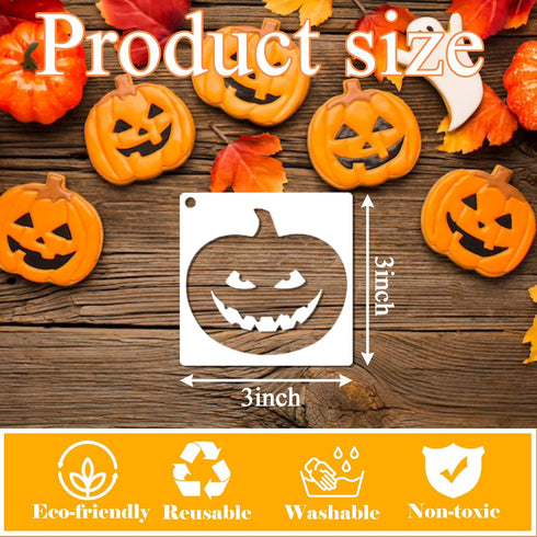 50 PCS Small Halloween Stencils Reusable, 3x3 Inch Halloween Stencils for Painting on Wood DIY Crafts Ornaments Wood Halloween Decoration (50pcs 3...