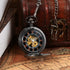 JewelryWe Antique Mechanical Pocket Watch Retro Classic Mechanical Hand-Wind Pocket Watch Steampunk Fob Watch Pendant Watch with Chain, for Father...