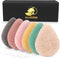 Konjac Exfoliating Organic Cleansing Facial Sponges Set - Natural Walnut Charcoal Konjac Face Sponge for Exfoliator Skincare Makeup Removal Body W...