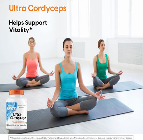Doctor's Best Ultra Cordyceps Non-GMO, Vegan, Gluten Free, Soy Free, 60 Veggie Caps...