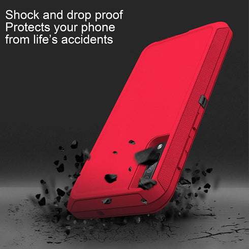 MXX Heavy Duty Compatible Case Made for Samsung Galaxy A50 - (No Screen Protector) Drop Protection Tough Case for Your Galaxy A50/ A50s/ A30s (Red...