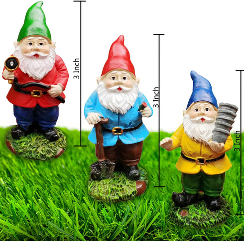 Miniature Garden Gnome Sets Fairy Garden Gnomes Outdoor Small Gnome Figurines Fairy Garden Accessories Gnome Garden Decorations...