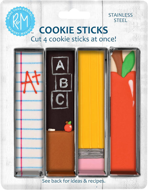 R&M Cookie Stick Cutter 4" Stainless Steel - Baking Tool for Cookies, Fondant & Crafts...