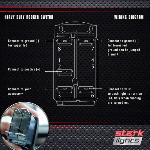 Front Locker - Blue - Laser Etched 5-Pin Double Pole Single Throw Front Locker Maintained ON-Off DPST Toggle Switch 20A 12V...