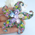 Sindary Charming 3.15" Austrian Crystal Starfish Brooch Pin Pendant BZ4824 (Gold-Tone Multicolor)...