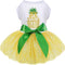 Dog Dresses for Small Medium Dogs Girl Pineapple Mesh Dress Dog Outfit, Summer Tutu Dog Dresses Cat Apparel, Cute Pet Puppy Clothing Doggie Outfit...