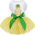 Dog Dresses for Small Medium Dogs Girl Pineapple Mesh Dress Dog Outfit, Summer Tutu Dog Dresses Cat Apparel, Cute Pet Puppy Clothing Doggie Outfit...