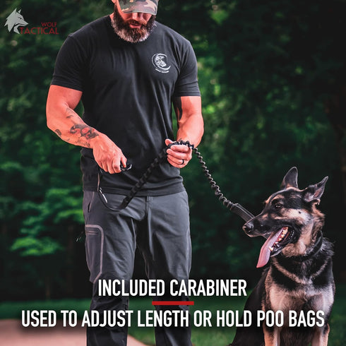 WOLF TACTICAL Bungee Dog Leash No Pull Dog Leash Large Dogs - Dog Leashes for Large Dogs Heavy Duty Dog Leash...