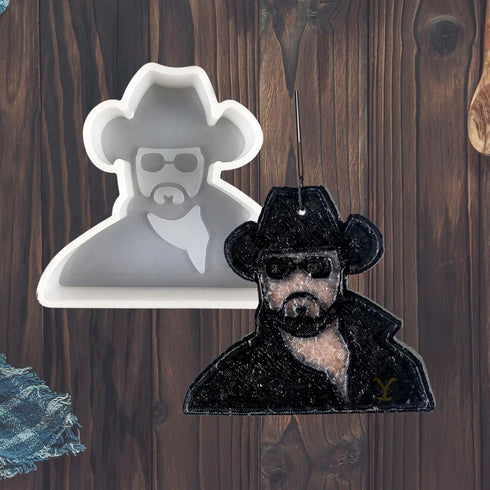 Cowboy Silicone Mold | Rip Crafting Mold for Freshies, Epoxy, & Soap | 4.25" Wide x 4" Long x 1" Deep | Send Rip | Y Jacket Oven Safe...