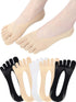 Pangda 6 Pairs Women Toe Socks No Show Toe Separator Full Finger Low Cut Liner Socks with Gel Tab...