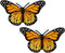 2 pcs Monarch Butterfly Applique Patch Iron On/Sew On...