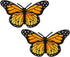 2 pcs Monarch Butterfly Applique Patch Iron On/Sew On...
