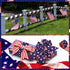 XunYee 3 Rolls Patriotic Ribbons American Flag Double Sided Star Striped Wired Ribbon Red Blue White Ribbons for Memorial Day 4th of July Independ...