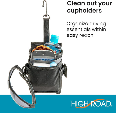 High Road DriverPockets Car Phone Holder Air Vent Pouch and Front Seat Organizer with 3 Pockets, Hanging Hooks and Charging Port......