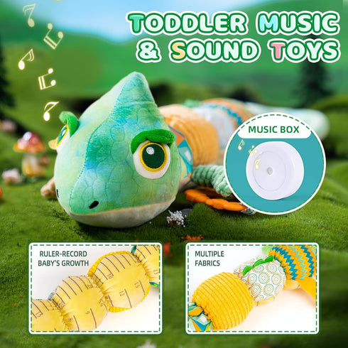 Baby toys 0-6 months, Baby Musical Toys, Infant Toys Stuffed Animal Toys with Rattles, Crinkle, Bell, Baby Teething Toys for Tummy Time Newborn Se...