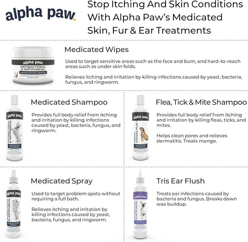 Smiling Paws Pets - Itch Relief Shampoo for Pets - Contains Benzoyl Peroxide - Kills Fleas - Relieves Allergies, Itching, Dermatitis, Mange, Dandr...