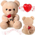Hungdao Bear Stuffed Animal with Voice Recording 14 Inch Cute Plush Bear with Rose 60 Seconds Voice Sound Recorder Module Plush Recordable Toy wit...