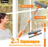 Squeegee for Window | 2-in-1 Window Cleaner Sponge and Soft Rubber Strip with Telescopic Extension Pole 25”-36” | Window Washer for Shower, Car Wi...