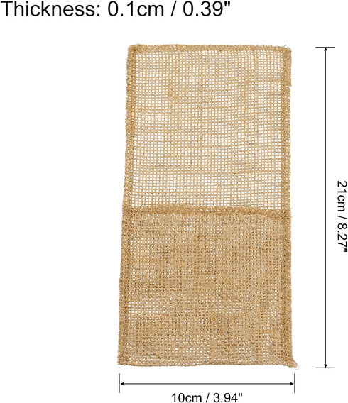 uxcell Burlap Lace Utensil Holders, 10Pcs Knife Forks Napkin Silverware Holder Bag Cutlery Pouch for Wedding Party Decoration...