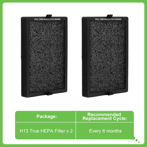 KF250 Filter Replacement, Compatible with Kenmore 1200e Series Air Purifier PM2010, Part Number KF250, 3-in 1 H13 True HEPA Filter, 2 Pack...